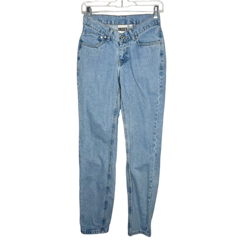 RAGGED PRIEST / light wash v-front straight leg jeans / 24